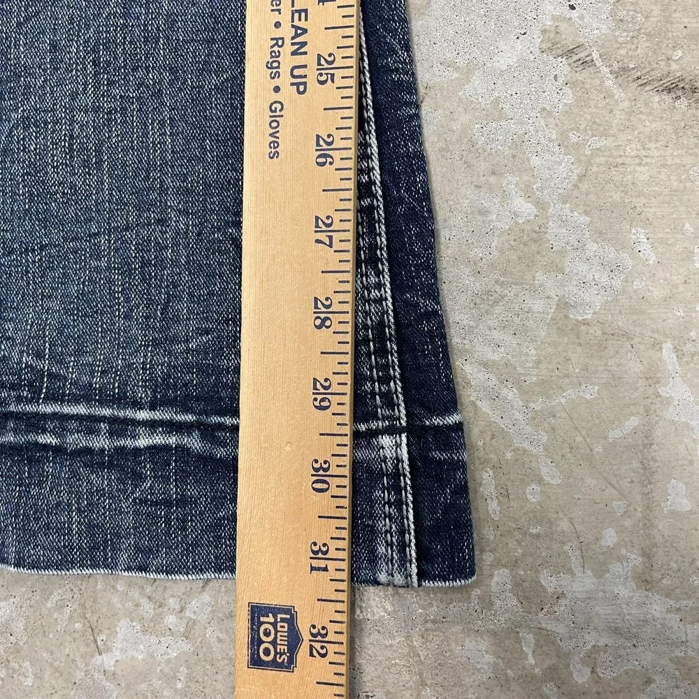 Rock & Roll Cowgirl Jeans Women 29x32 Blue Mid Trouser Flare Boho Mid Rise Denim